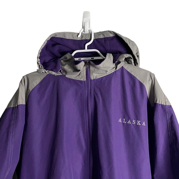 Alaska Rugged Wear Men's Purple/Gray Hooded Jacket - Picture 2 of 10
